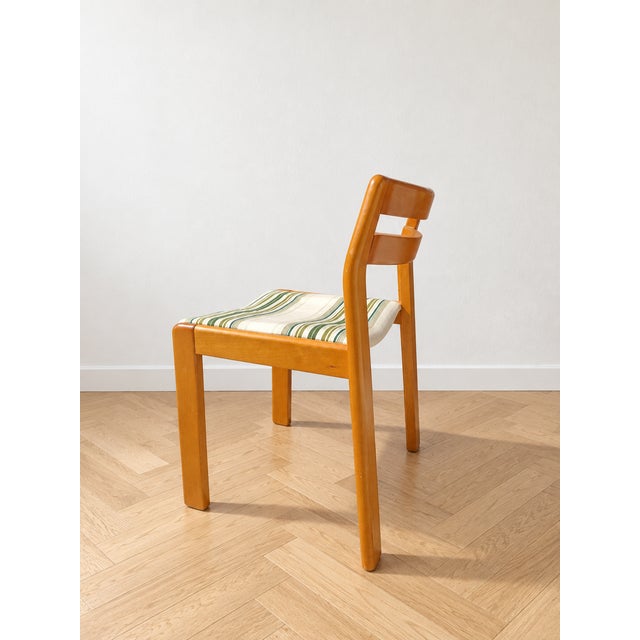 Wood Mid-Century Walnut Chairs, 1970s, Set of 4 For Sale - Image 7 of 11