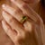 1990s 1990s Dinh Van French 1.85 Carat Peridot 18k Yellow Gold Buckle Ring, Size 6.75 For Sale - Image 5 of 7