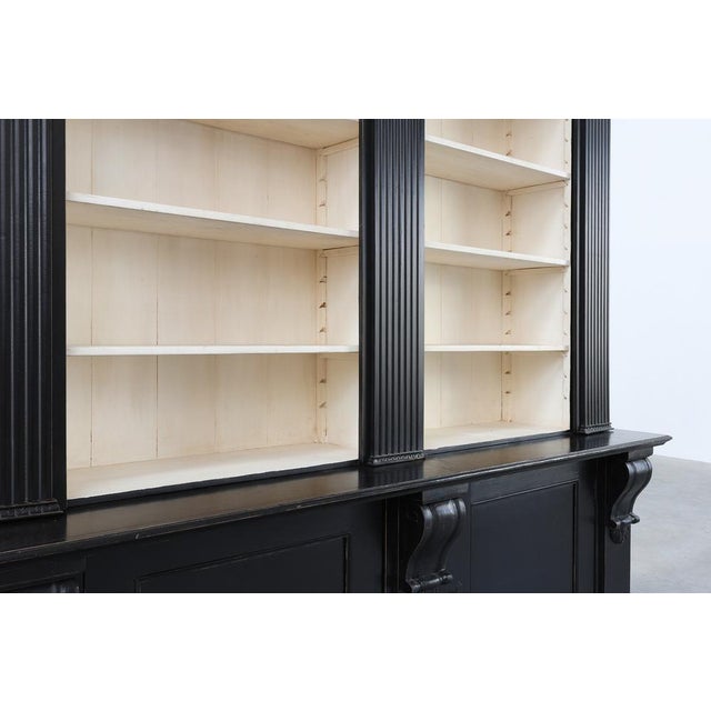 Black Tall Black MDF Library Cabinet, United Kingdom, 1990s For Sale - Image 8 of 16