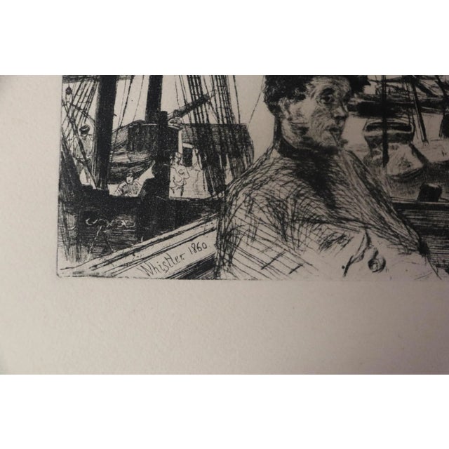 Mid 19th Century Mid 19th Century Antique James A. M. Whistler Rotherhithe Print For Sale - Image 5 of 6