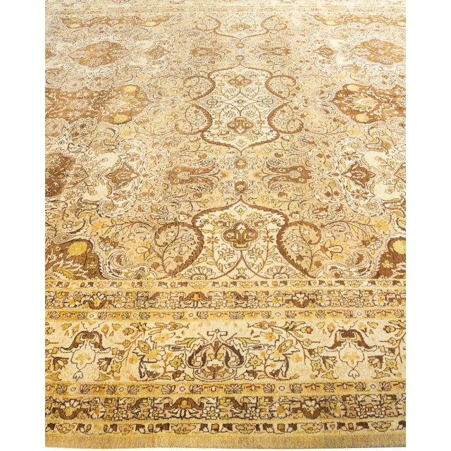Solo Rugs Mogul, One-of-a-Kind Hand-Knotted Area Rug - Yellow, 9' 2" x 12' 1" For Sale - Image 4 of 8