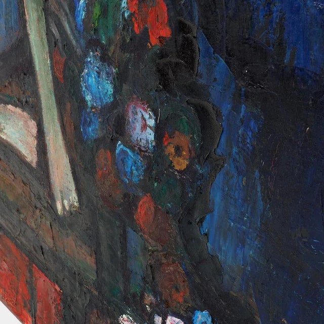 1970s Theo Van Der Horst, Girl and Sailor, Oil on Canvas For Sale - Image 5 of 7