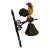 Rustic Vintage Castiron Rooster Welcome Bell For Sale