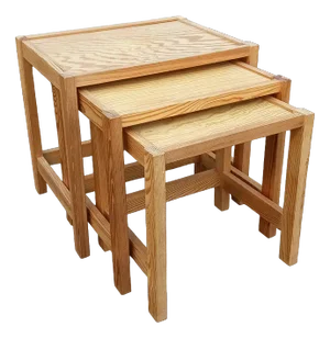 Swedish Nesting Tables in Pine, 1970s, Set of 3