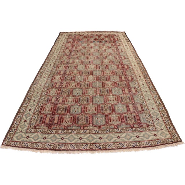 Rustic Antique Persian Azerbaijan Gallery Rug - 4'10 X 09'08 For Sale - Image 3 of 9