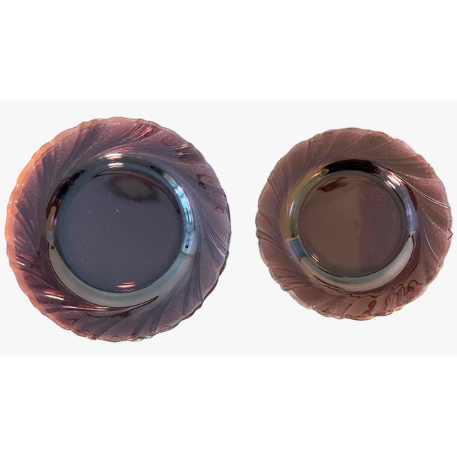 French Fluted Purple Glass Party Plates, Set of 16 For Sale In New York - Image 6 of 6