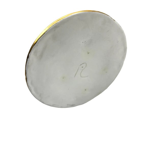 Vintage Trompe l'Oeil Porcelain and Gold Leaf Fruit Topiaries - a Pair For Sale - Image 11 of 13