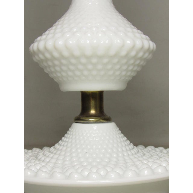 Pair of Hobnail Milk Glass Lamps For Sale - Image 13 of 15