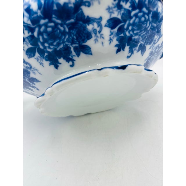 Antique Blue and White Soup Tureen and Tea Pot For Sale - Image 11 of 11