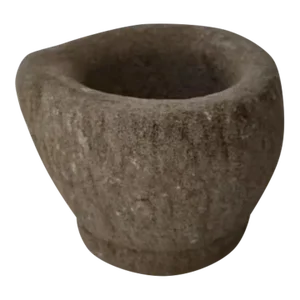Mid-Century Vintage Gray Stone Mortar