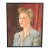 Signed Woman Portrait Painting, Original 1940's Female Portrait Painting by Gladys Bjorn, Vintage Artwork on Canvas, For Sale