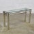 Karl Springer Modern Console Sofa Table Chrome Rectangle With Glass Top Style of Pace or Karl Springer For Sale - Image 4 of 13
