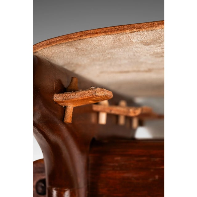 Mid-Century Modern Tooled Leather Sling Ottoman After Angel Pazmino, Ecuador, 1960s For Sale - Image 9 of 12