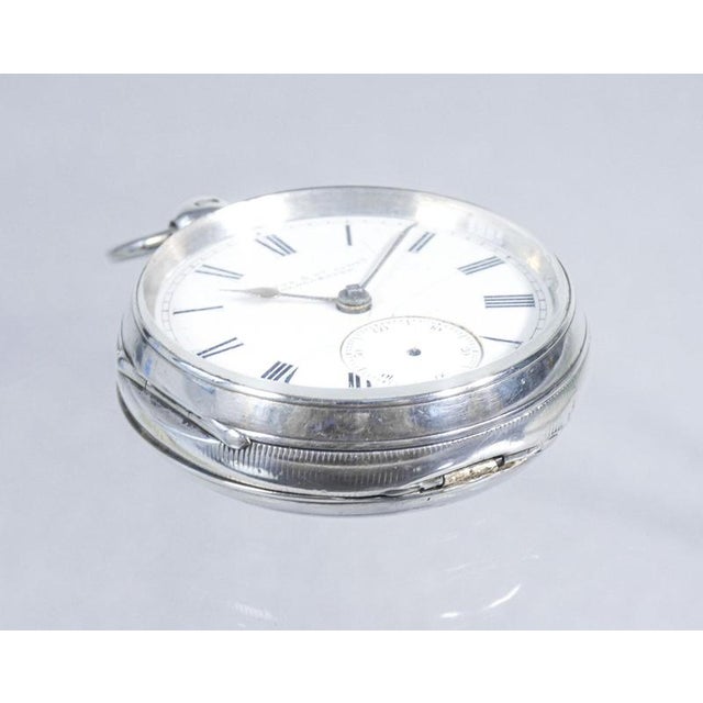 English Silver Pocket Watch, 1890s For Sale - Image 12 of 18