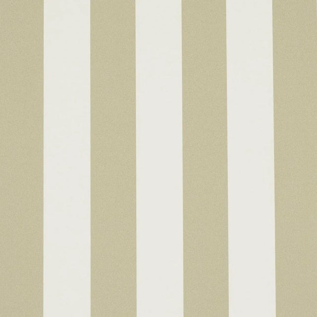 SAMPLE - Schumacher Emma Stripe Wallpaper In Neutral For Sale