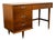 Mid Century Modern Desk Bp John Metal 4 Drawer Walnut Vintage Floating Kneehole For Sale