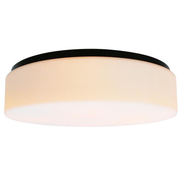 Extra extra large german opaline industrial ceiling lamp from bega limburg. metal base with white opaline glass. all...
