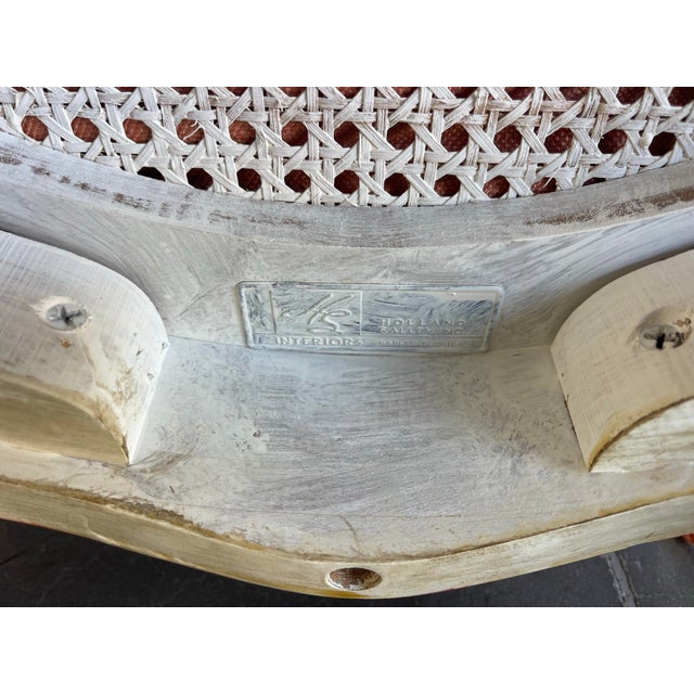 Vintage French Provincial Cane Dining Chairs, Holland & Salley Interiors, Naples – In the Manner of John Widdicomb | Set of 6 For Sale - Image 12 of 13