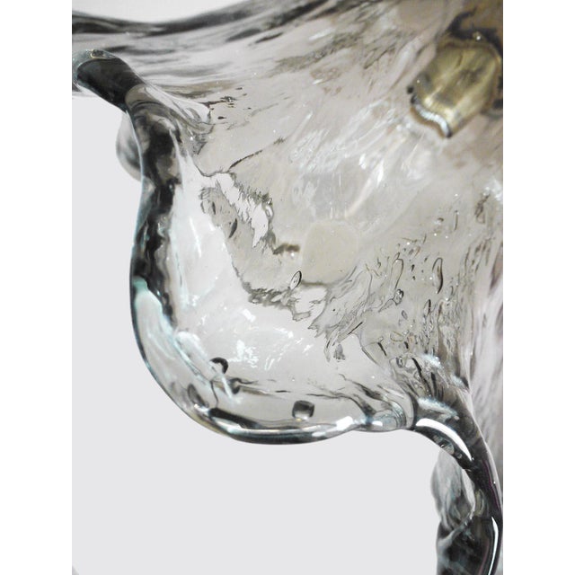 Italian Murano Glass & Brass Ceiling Lamp from Mazzega, 1960s For Sale - Image 6 of 9