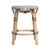 Spritely Home Accent Furniture Tobias 18 in. Seat Height Round Rattan Dining Stool, White/Black Dot/ Natural Rattan Frame For Sale - Image 4 of 7