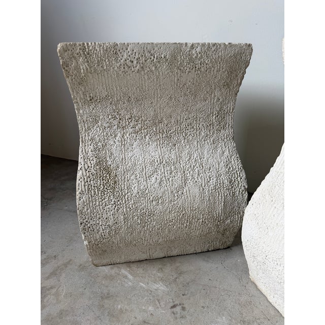 Sculpture Materials Vintage Postmodern Sculptural Composite Stone Dining Table Bases For Sale - Image 7 of 12
