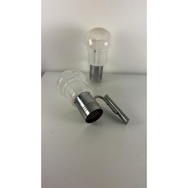 Mid-Century Modern Murano Glass and Metal Wall Lamps, 1960s, Set of 2 For Sale - Image 17 of 17