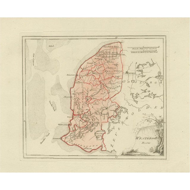 Antique Dutch Map of Westergo in Friesland by Von Reilly, 1791 For Sale