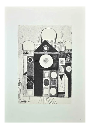 Franco Gentilini, The Palace, Original Offset Print, 1970s