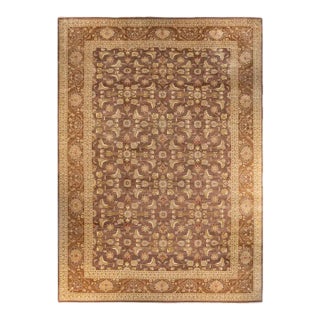 Eclectic, One-of-a-Kind Hand-Knotted Area Rug in Brown, 12' 3" x 17' 8" For Sale