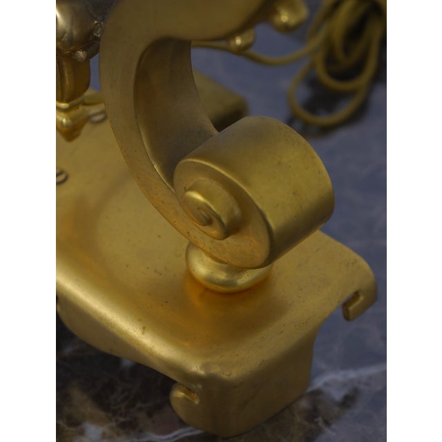 Antique French Bronze Dolphin Andiron Converted Table Lamps - a Pair For Sale - Image 11 of 15