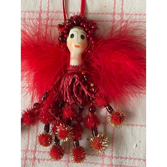 Shabby Chic Vintage Ostrich Feather Figural Tassel For Sale - Image 3 of 4