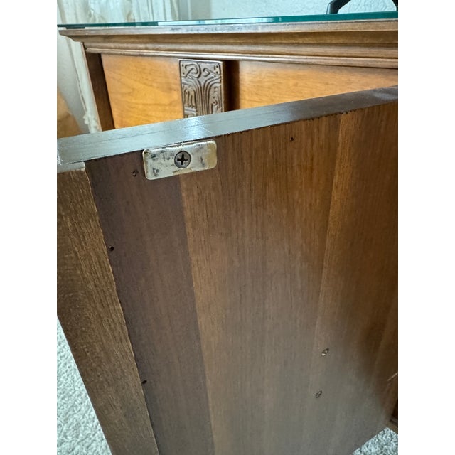 1960s Bassett Furniture Industries Mid Century Modern Dresser and Nightstand, 2 Pieces For Sale - Image 17 of 17
