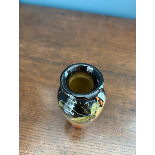Early 20th Century 1900s Antique Roseville Rozane Royal Miniature Standard Glaze Floral Cabinet Vase - Shape 15 For Sale - Image 5 of 8