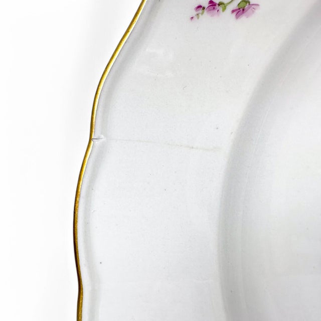 White Meissen Porcelain Plates with Streublumen Decoration, Germany, 1880s, Set of 3 For Sale - Image 8 of 18