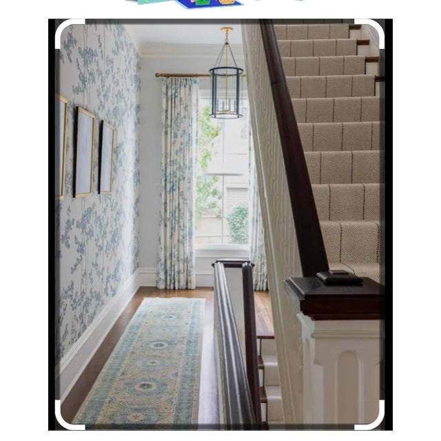 Lewis and Wood Beech - Widewidth Wallpaper Bluegrass Color For Sale - Image 10 of 10
