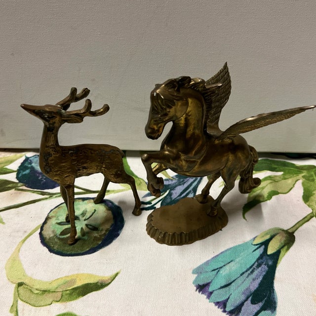 Pair of 1970s Standing Brass Animals For Sale In Atlanta - Image 6 of 6