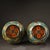 Mid 20th Century Pair of Vintage Cloisonne Enamel Vases – 11.8" Dragon & Phoenix Bottle Vases For Sale - Image 5 of 10