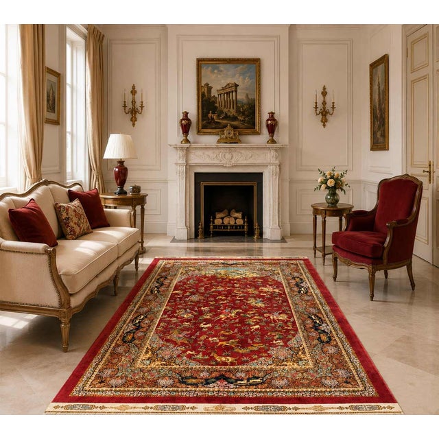 Pasargad DC Exquisite Design Paris Palace Fine Power Loom V.Silk Rug For Sale - Image 4 of 4