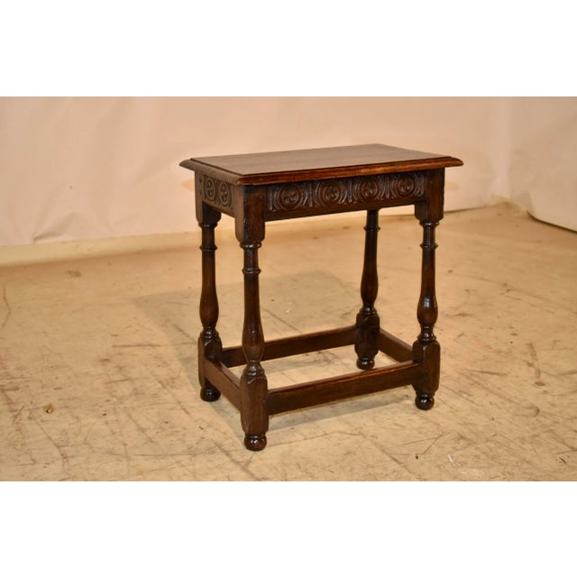 Wood 18th Century English Oak Joint Stool For Sale - Image 7 of 11