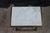 Metal Late 20th Century Modern Chic Marble Top Brass Z Shaped Sofa End Side Table For Sale - Image 7 of 10
