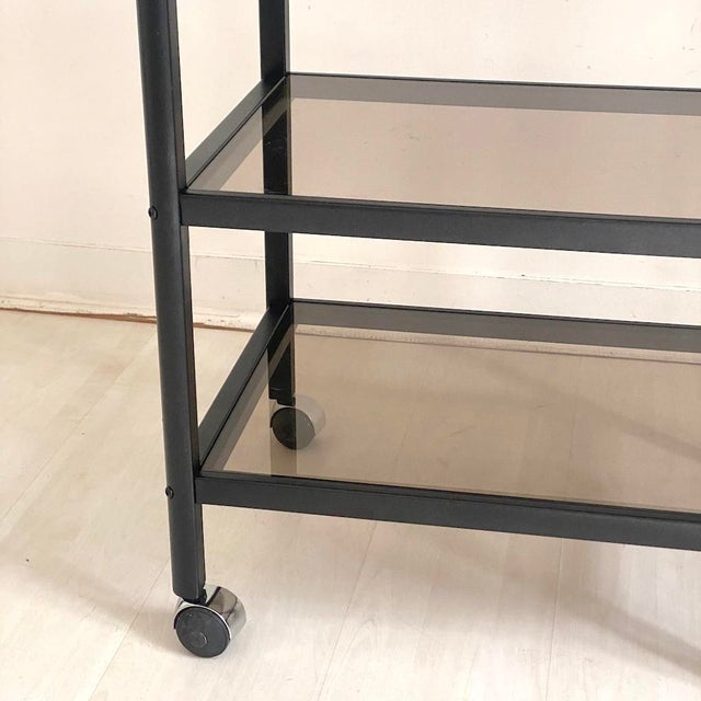 Metal Vintage Serving Cart in Metal, 1970s For Sale - Image 7 of 10