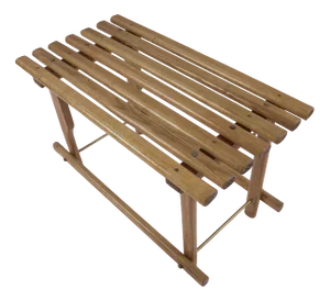 Slatted Wooden Bench, 1950s