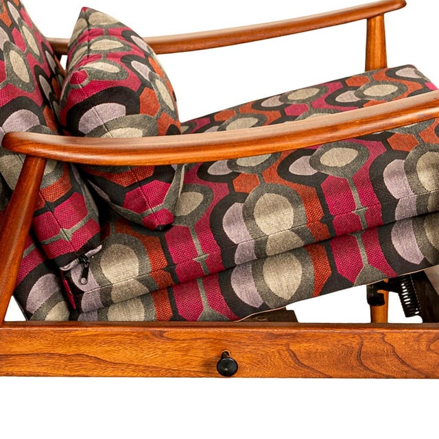 Mid Century Modern Teak Arm Chair Rocker Recliner Arnt Lande Stokke Mobler 1960 For Sale - Image 4 of 12