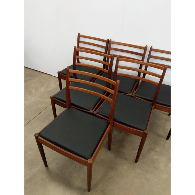 Brown Set of 6 Vintage Mid Century Modern Dining Chairs by G Plan For Sale - Image 8 of 10