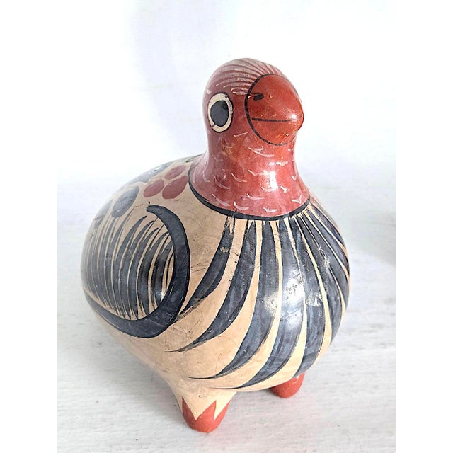 Offered is a hand-painted and burnished glaze vintage Mid 20th Century (late 1950s, early 1960s) Quail bird figurine made...