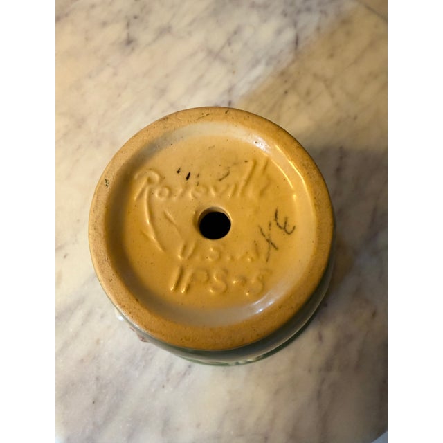 Green Roseville Snowberry Green 1947 Vintage Art Pottery Flower Pot Planter 1ps-5 For Sale - Image 8 of 10