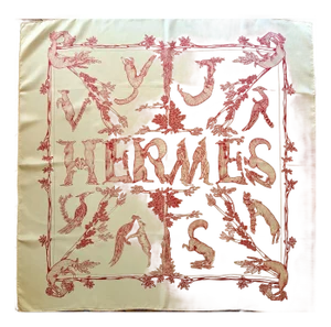 Hermès Alphabet III 1990 Silk Scarf Designed by Anne Faivre