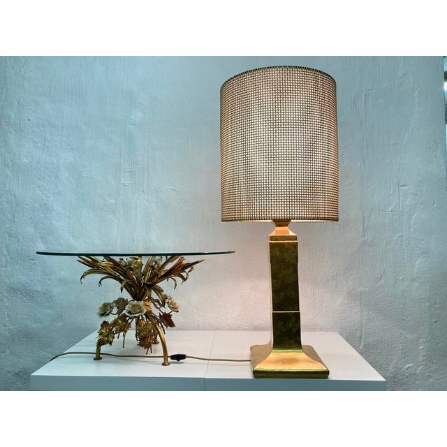 Hollywood Regency Floor or Table Lamp with Gold-Plated Ceramic Base, 1960s-1970s For Sale - Image 12 of 16