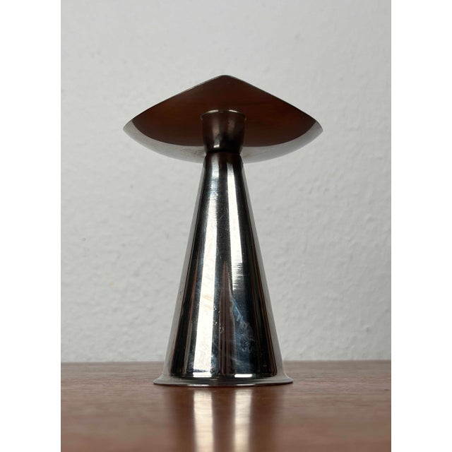 Metal Vintage Metal Candleholder from Selandia, Norway, 1970s For Sale - Image 7 of 8