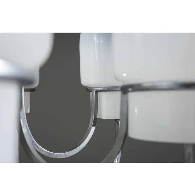 Vintage Chandelier with Six Misty Glass Shades by Gaetano Sciolari, 1960s For Sale - Image 11 of 18